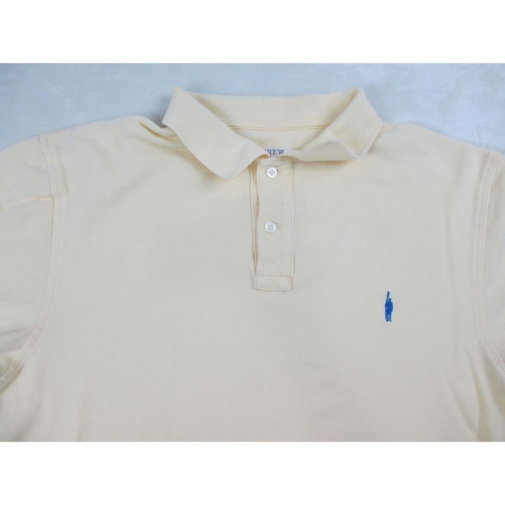 J Crew Polo‎ Shirt Mens Extra Large Yellow Blue Cotton Preppy Casual - Picture 3 of 8